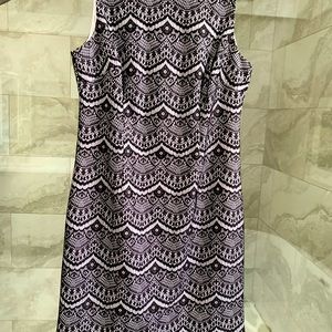 Jessica Simpson Black and white lace dress.